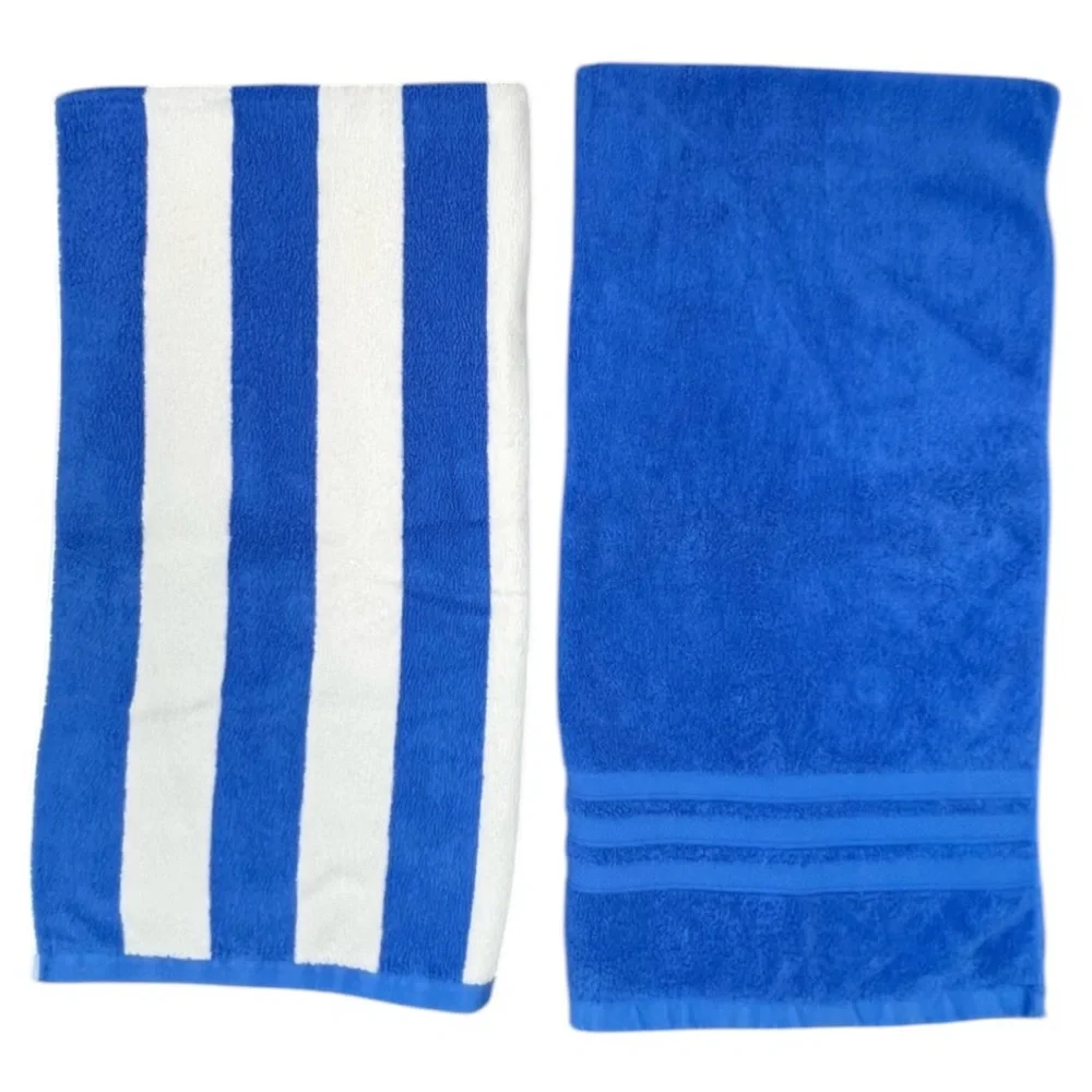 Charisma - ‘Blue & White’ coordinating Beach Towels (2). EUC Last one!